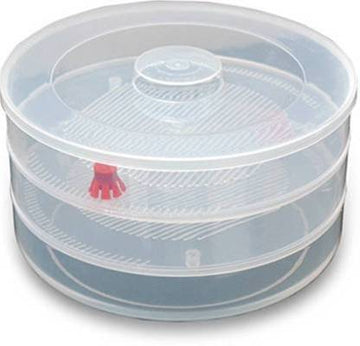 093 Plastic 3 Compartment Sprout Maker White Wukusy