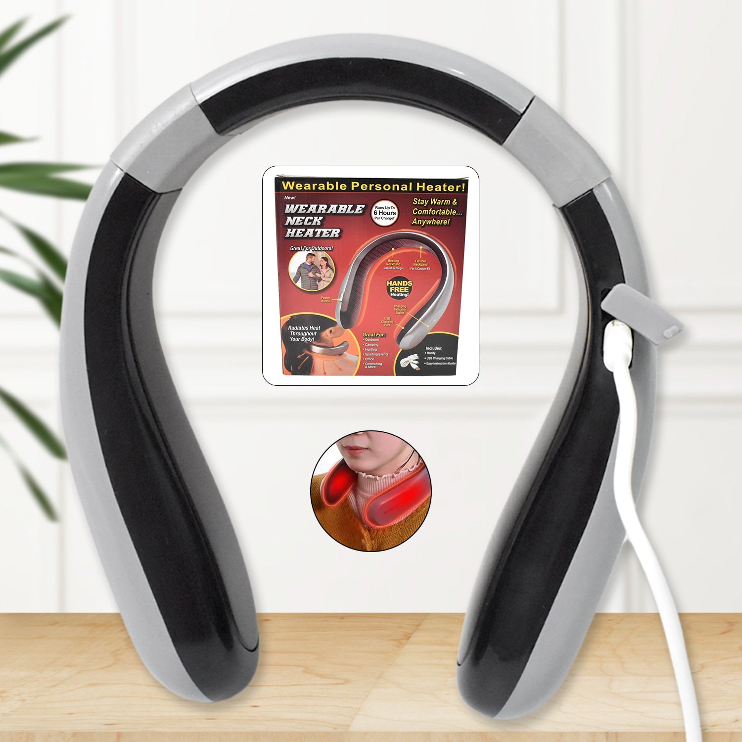 Usb Type C Rechargeable - Wearable Neck Heater  (1 Pc) Wukusy