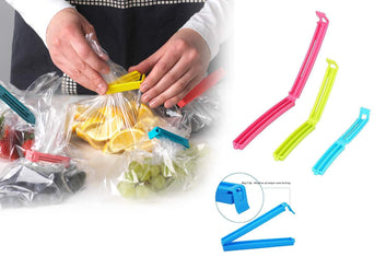 105 Plastic Snack Bag Clip Sealer Set (18 Pcs Multicolour) Wukusy