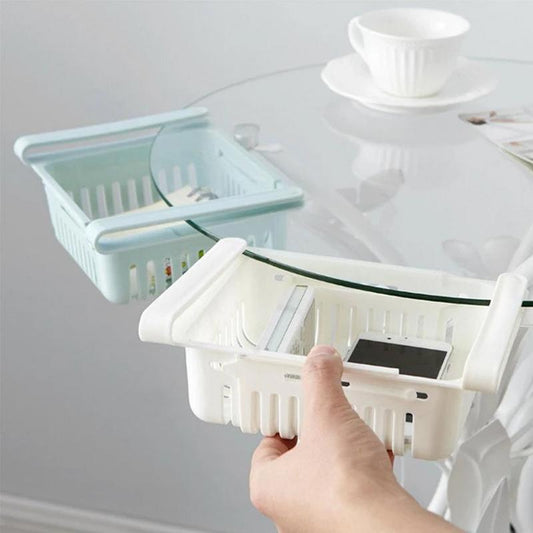 113 Adjustable Fridge Storage Basket Fridge Racks Tray Sliding Storage Racks (4 Pc Set) Wukusy