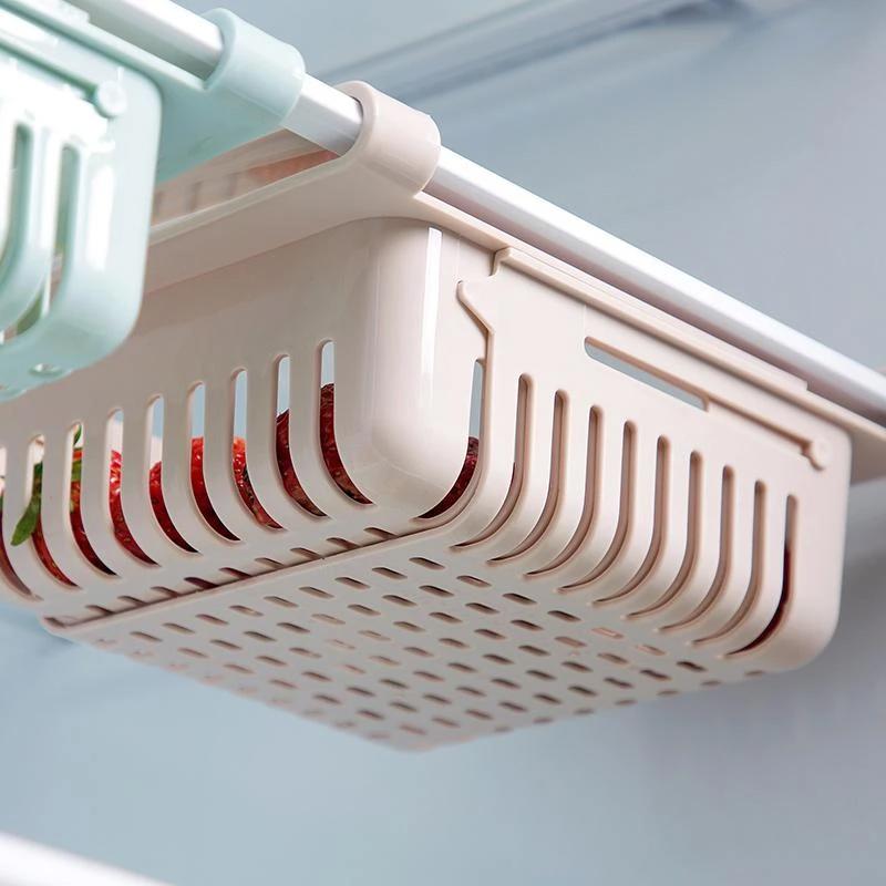 113 Adjustable Fridge Storage Basket Fridge Racks Tray Sliding Storage Racks (4 Pc Set) Wukusy