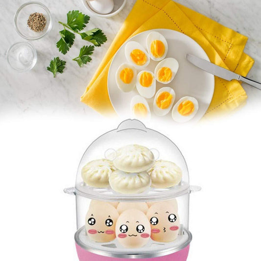 115 Multi-function 2 Layer 14 Egg Cooker Boilers  Steamer Wukusy