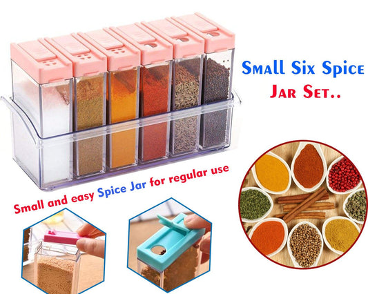 122 Plastic Spice Jars (6 Pcs 14x22x8cm Multicolour) Wukusy