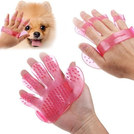 172 Rubber Pet Cleaning Massaging Grooming Glove Brush Wukusy