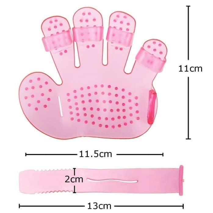 172 Rubber Pet Cleaning Massaging Grooming Glove Brush Wukusy