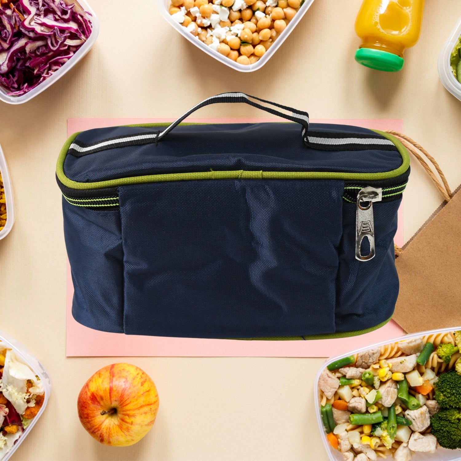 Sumo Lunch Box With Lunch Bag Plastic Lunch Box  Plastic Spoon Fork (2 Pc Set  With Lunch Box) Wukusy