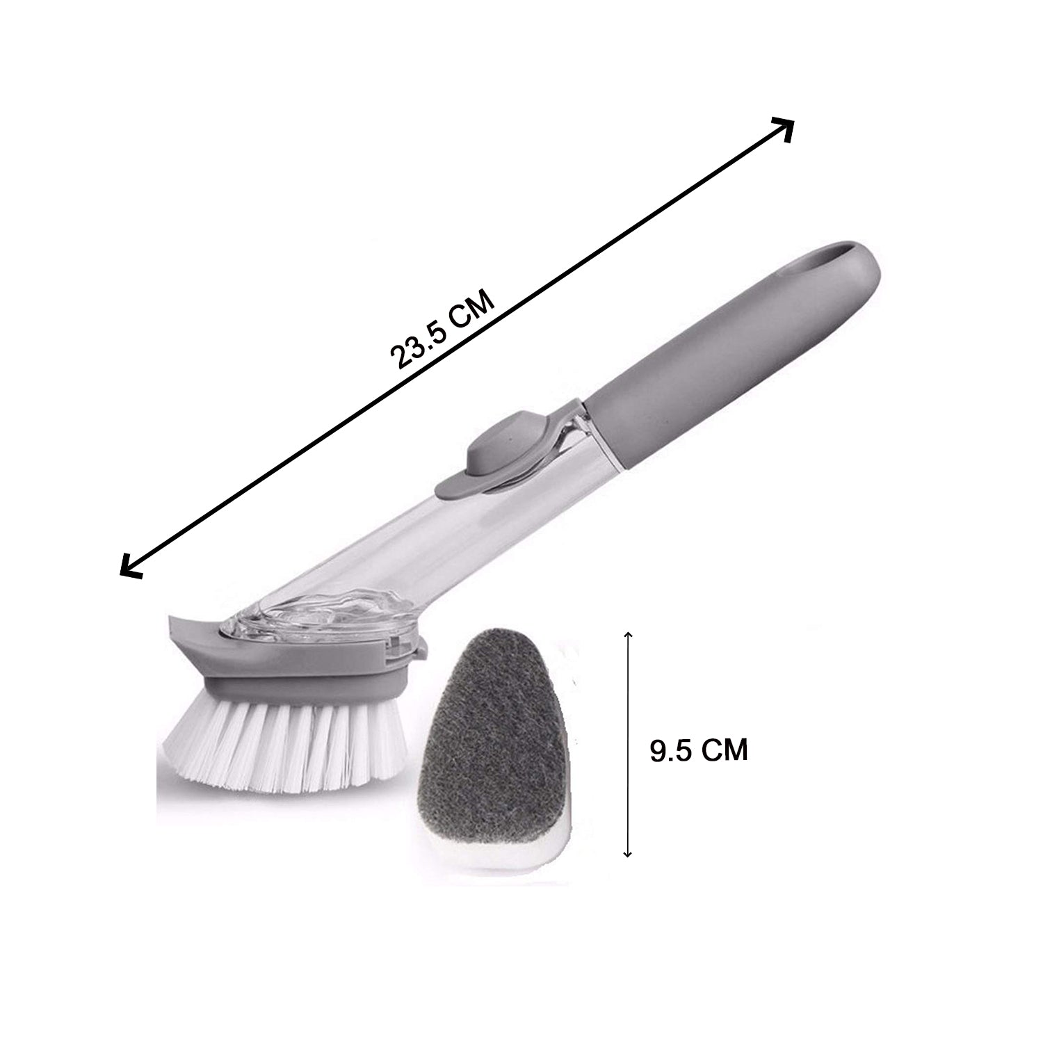 1271a 2-in-1 Dishwashing Brush Long Handle Wash Pot Brush Washing Dish Wukusy