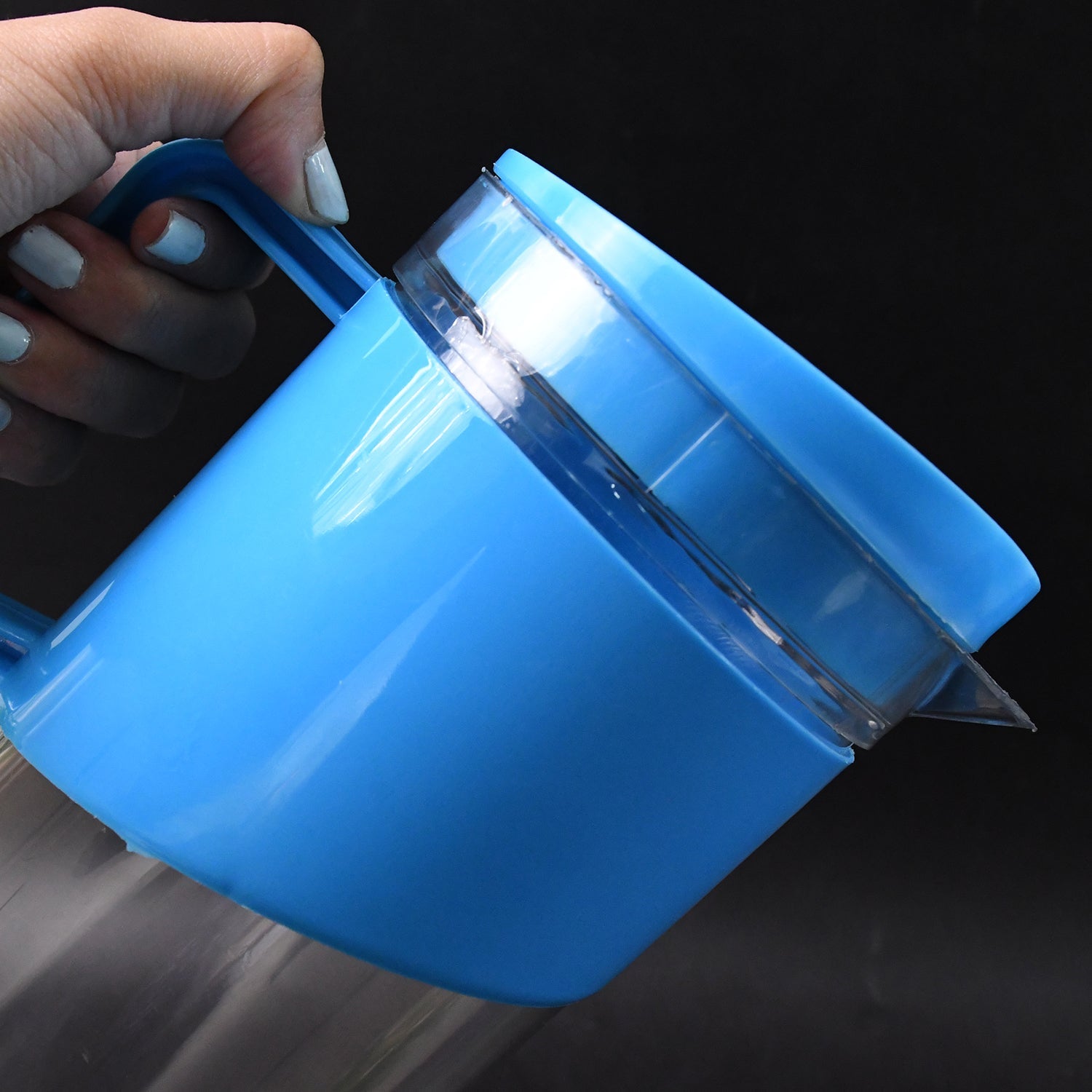 Transparent Stylish Premium Jug With Elegant Handle (2000 Ml Jug Approx  4 Pcs Plastic Glass) Wukusy
