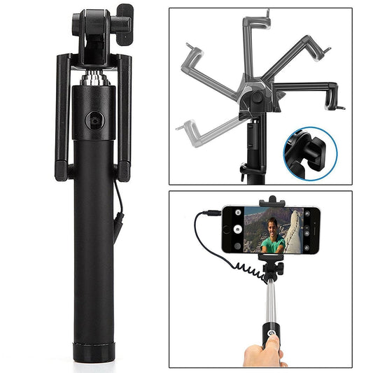 1347 Selfie Sticks Box With Aux Wire For All Smart Phones Wukusy
