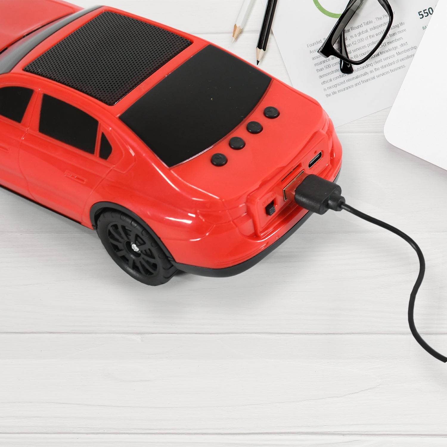 12675 Wireless Bluetooth Speaker Portable Car Shape Music Speaker Support Bluetooth Tf Card Usb Fm Radio Function Unique Shape Car Speaker Wukusy