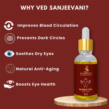 Ved Sanjeevani 100 Organic Ayurvedic Nabhi Oil For Eye Care (30ml  1 Pc) Wukusy