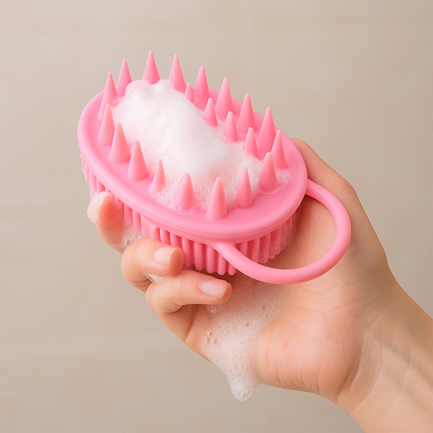 2-in-1 Silicone Soft Bristle Bath Brush Wukusy