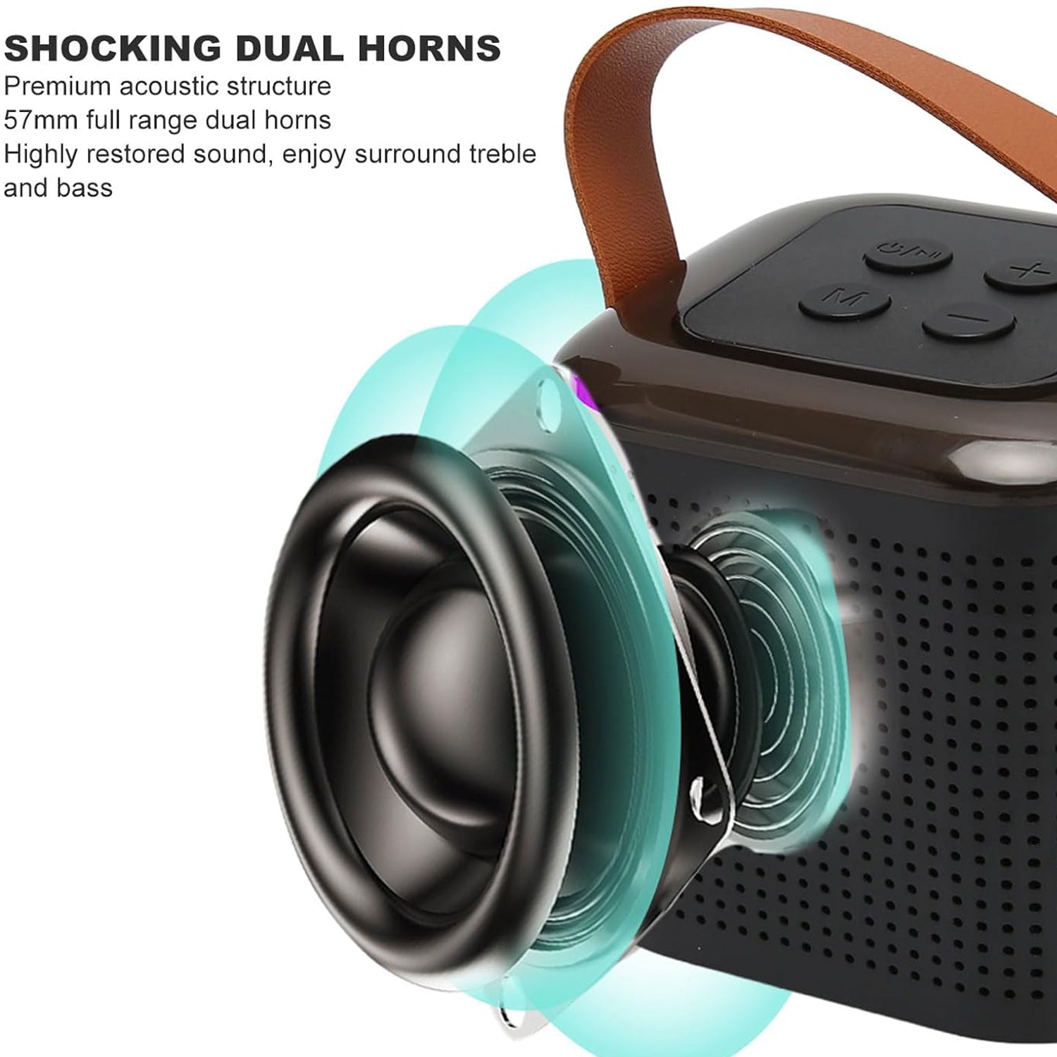 12669 Wireless Speaker Microphone Set Rgb Light Support Memory Card Portablekaraoke Machine Perfect  For Travel Tv Wukusy