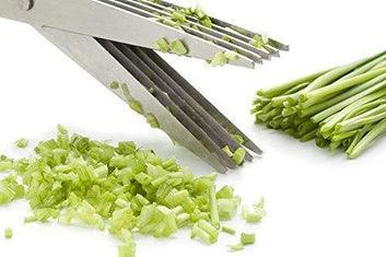 1563 Multifunction Vegetable Stainless Steel Herbs Scissor With 5 Blades Wukusy