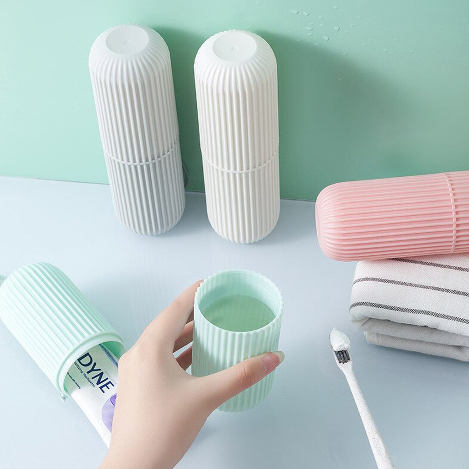 1361 Multipurpose Capsule Shape Portable Travel Storage Bottle Wukusy