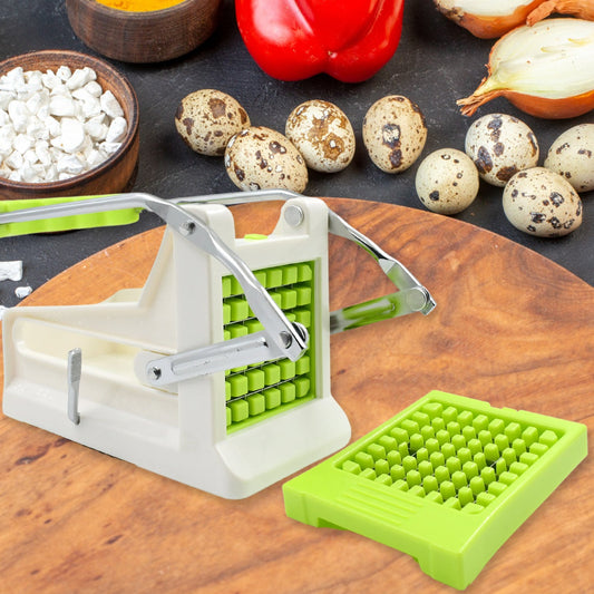 10013 French Fry Cutter Great With Vegetables Potato Fries Cutter Professional Vegetable Cutter Stainless Steel Cutter Potato Onions Carrots Cucumbers Fruits Potato Cutter (1 Pc) Wukusy