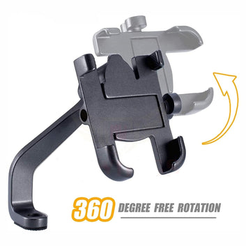 12674 Full Metal Body Bike  Scooty 360 Degree Rotating Mobile Holder Stand For Bicycle Motorcycle Scooty For Maps And Gps Navigation Fits All Smartphones (1 Pc) Wukusy