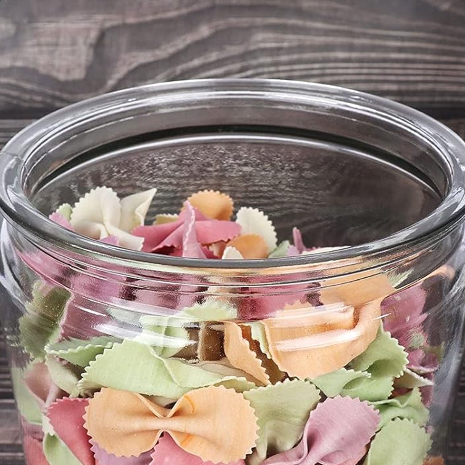 Transparent Kitchen Plastic Container Jar Set (2 Pcs Set  1100 Ml Approx) Wukusy