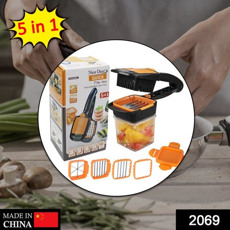 2069 5 In 1 Nicer Dicer Used For Cutting And Shredding Of Various Types Of Food Stuff In All Kitchen Purposes. Wukusy