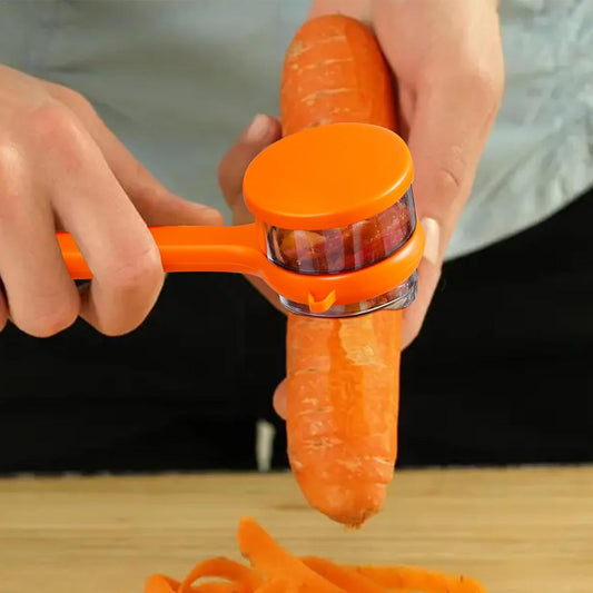 Stainless Steel Peeler With Container (1 Pc) Wukusy