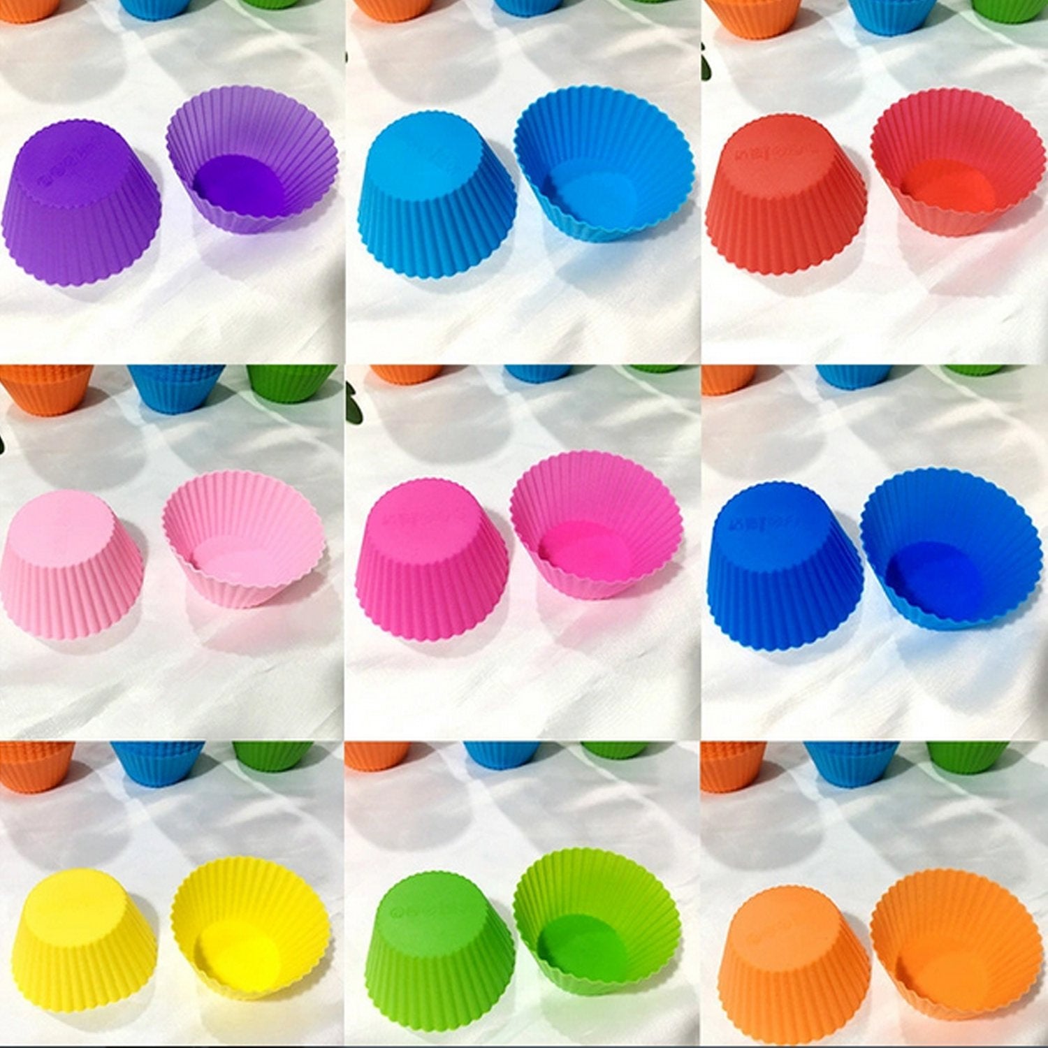 0700 Silicone Cupcake Shaped Baking Mold Fondant Cake Tool Chocolate Candy Cookies Pastry Soap Moulds Wukusy