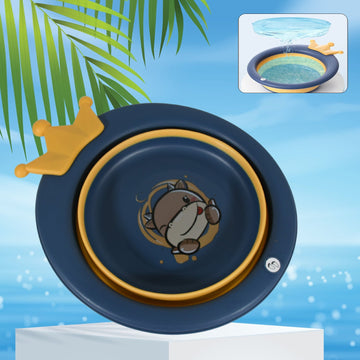 17514 Cartoon Shape Wash Basin Space Saving Multi Function Foldable Baby Wash Basin Easy Clean Lightweight Thicken For Washing Face For Home (33x31 Cm  1 Pc) Wukusy