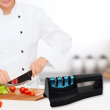 10020 Knife Sharpener For Kitchen  Knife Sharpener With Vegetable Chopper And Fish Scale Remover  Handheld Knives  Pocket Knife Sharpener  Knife Sharpener For Chefs  Serrated Knife (9in1) Wukusy