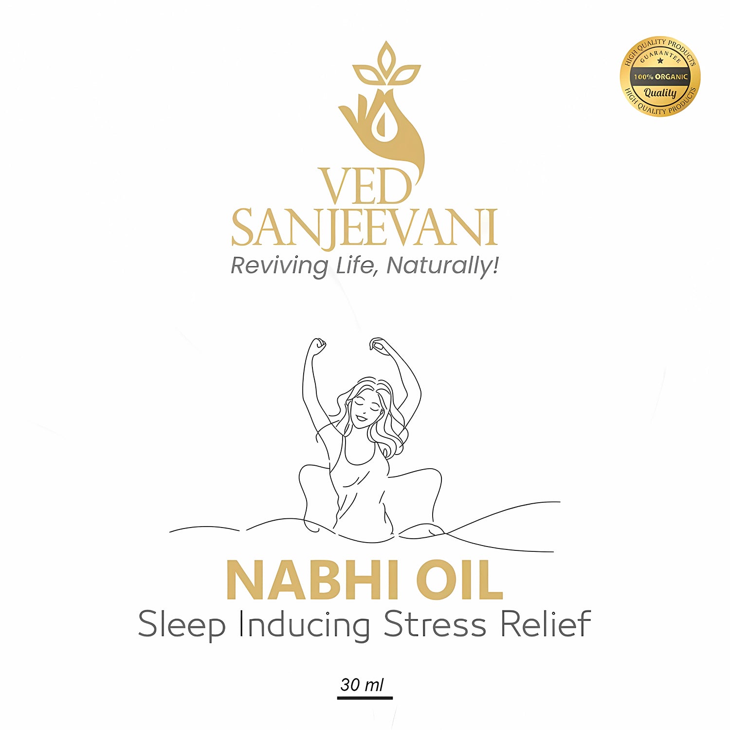 Ved Sanjeevani Nabhi Oil Sleep Inducing Stress Relief (30ml  1 Pc) Wukusy