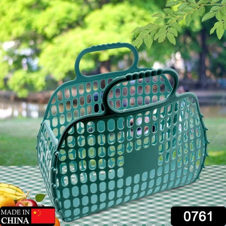 0761 Grocery Vegetable Foldable Smiley Non-woven Fabric Shopping Bag Wukusy