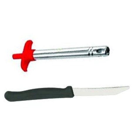 2158 Stainless Steel Electronic Gas Lighter And Knife (2 In 1) Wukusy