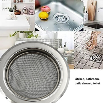 0701 Medium Size Stainless Steel Sink Strainer Kitchen Drain Basin Filter Stopper Drainer Wukusy