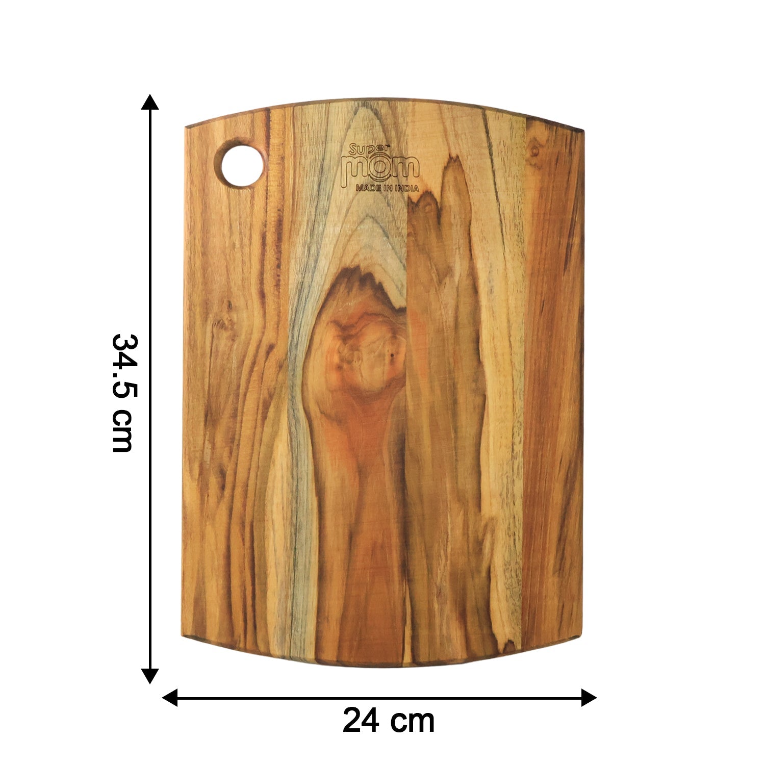 Supermom Premium Teak Wood Chopping Board For Kitchen (1 Pc) Wukusy