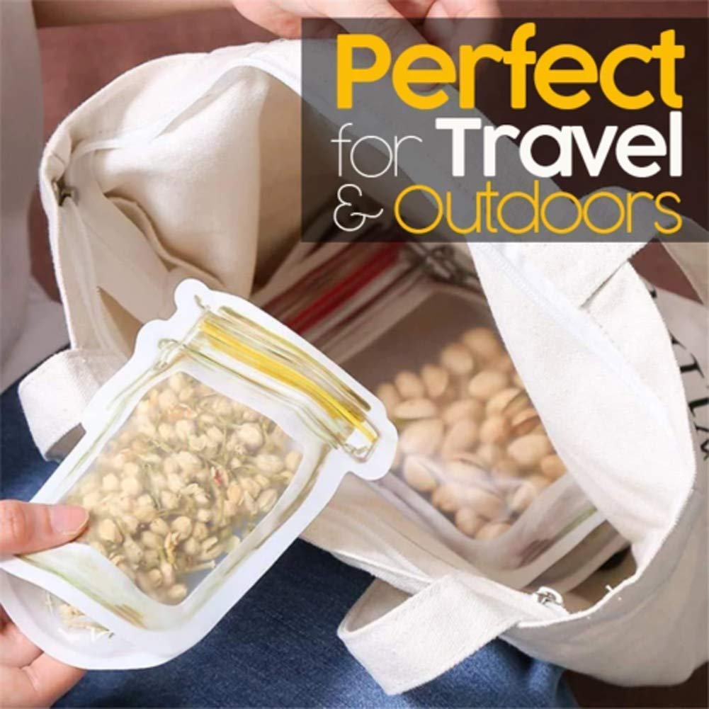 0855 Plastics Transparent Jar Shaped Stand-up Pouch With Zipper Wukusy