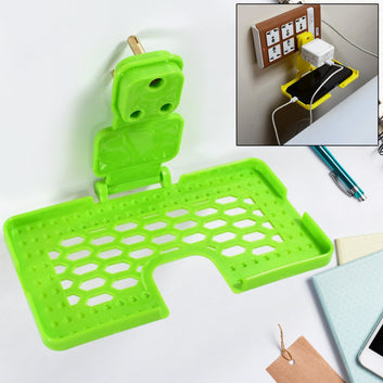 12872 Multi-purpose Wall Holder Stand For Charging Mobile Just Fit In Socket And Hang (Mix Color  1 Pc) Wukusy