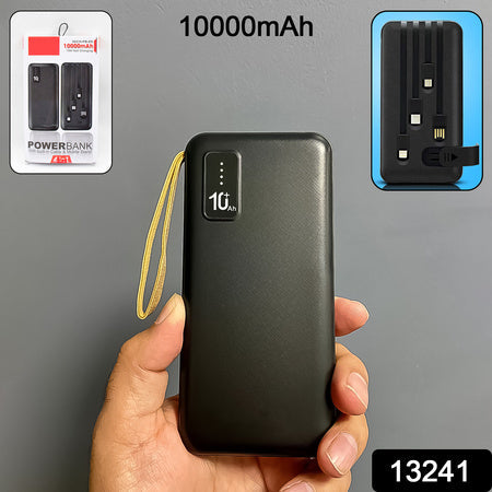 10000mah 12w Fast Charging Power Bank With Built 4 In 1 Usb With Mobile Holder (1 Pc) Wukusy