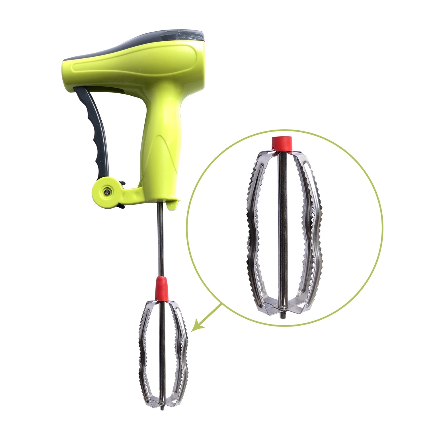 0703 Power Free Manual Hand Blender With Stainless Steel Blades Milk Lassi Maker Egg Beater Mixer Rawai Wukusy