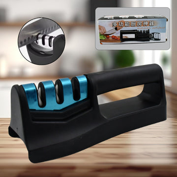 10020 Knife Sharpener For Kitchen  Knife Sharpener With Vegetable Chopper And Fish Scale Remover  Handheld Knives  Pocket Knife Sharpener  Knife Sharpener For Chefs  Serrated Knife (9in1) Wukusy