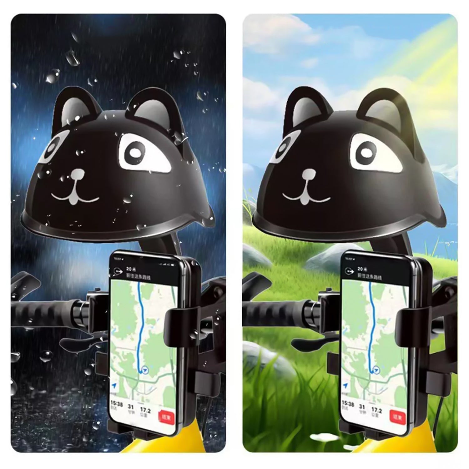 Sun Visor For Handlebar With Phone Holder For Bicycles And Motorcycles Wukusy