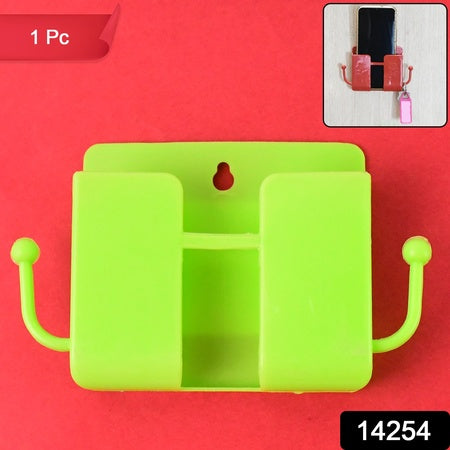 1 Pc Neon Green Wallmount Mobile Stand With Hook Wukusy
