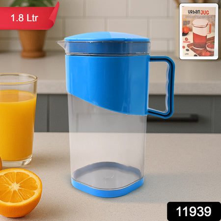 Urban Jug 1.8 Litre  Bpa-free Plastic Water  Juice Jug With Lid And Handle Wukusy