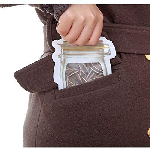 0855 Plastics Transparent Jar Shaped Stand-up Pouch With Zipper Wukusy