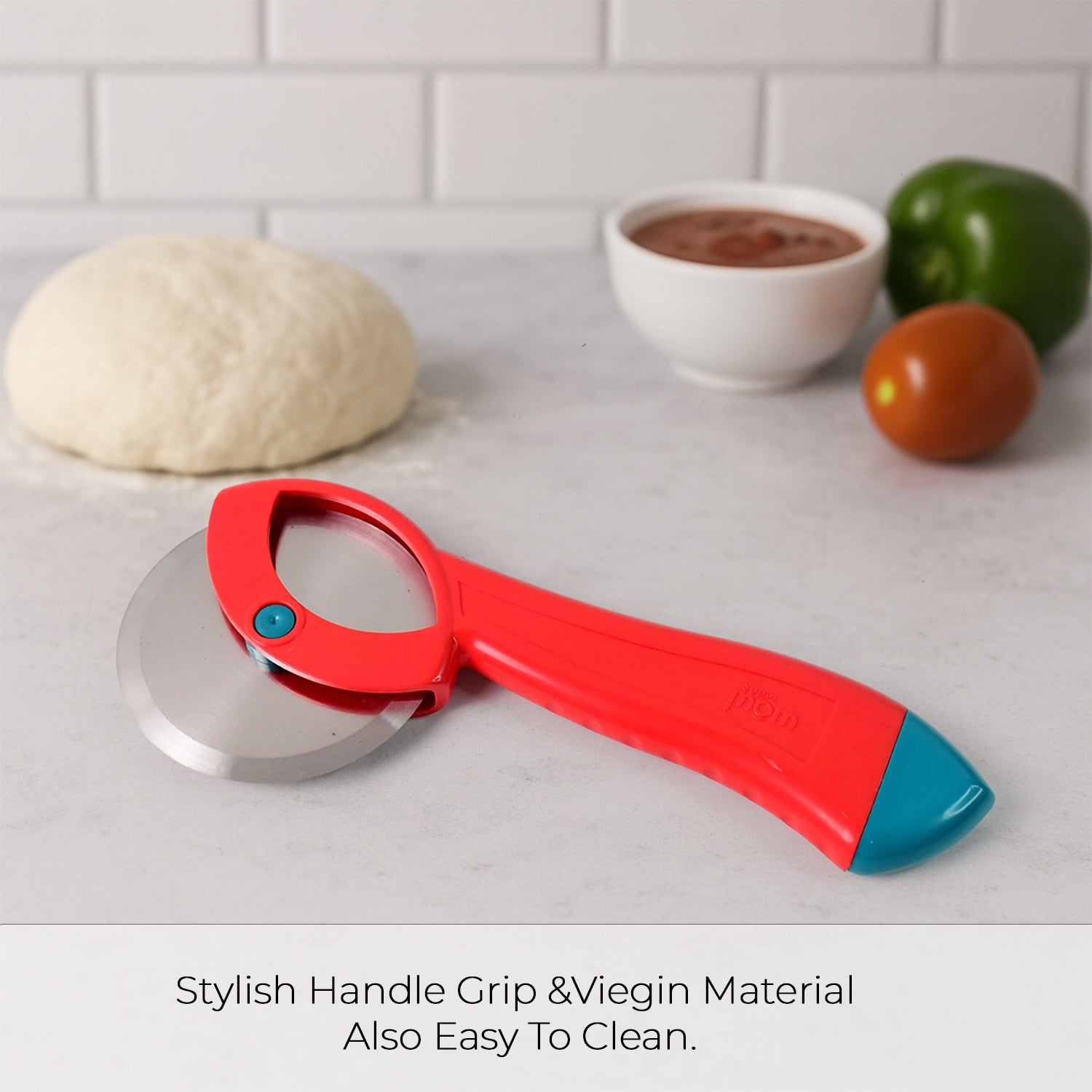 Suppermom Premium Stainless Steel Pizza Cutter With Ergonomic Handle (1 Pc) Wukusy