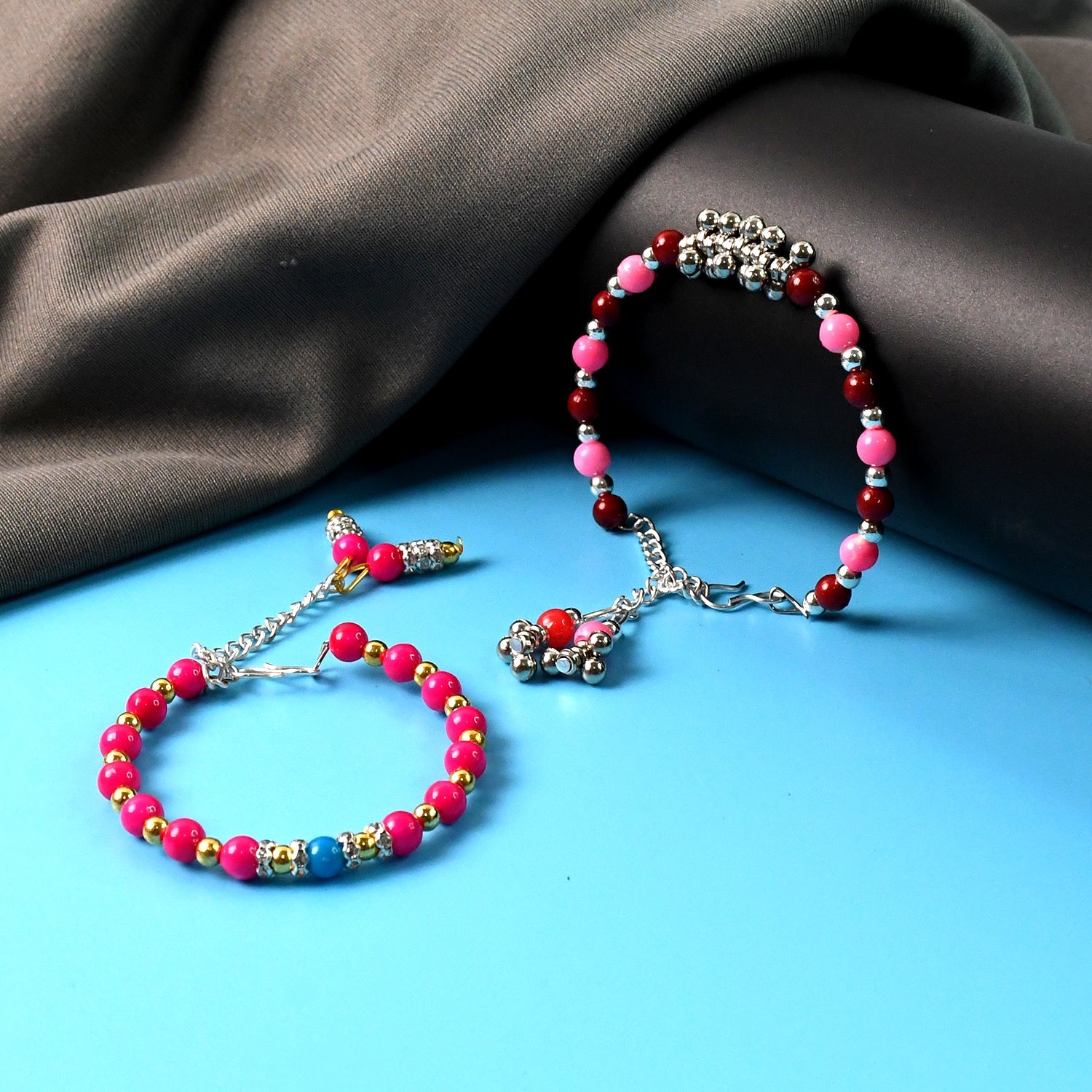 Traditional And Trendy Beaded Bracelet With Adjustable Chain (1 Pc) Wukusy