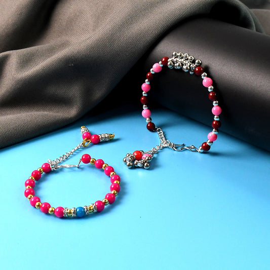 Traditional And Trendy Beaded Bracelet With Adjustable Chain (1 Pc) Wukusy