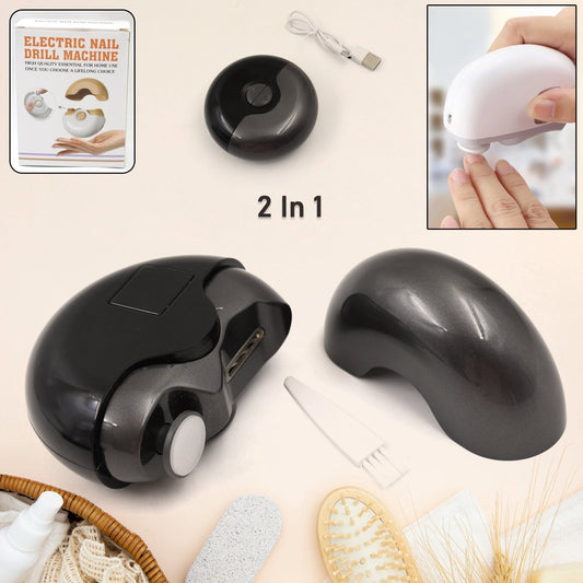 2-in-1 Electric Nail Clippers Nail File With Light (1 Pc) Wukusy