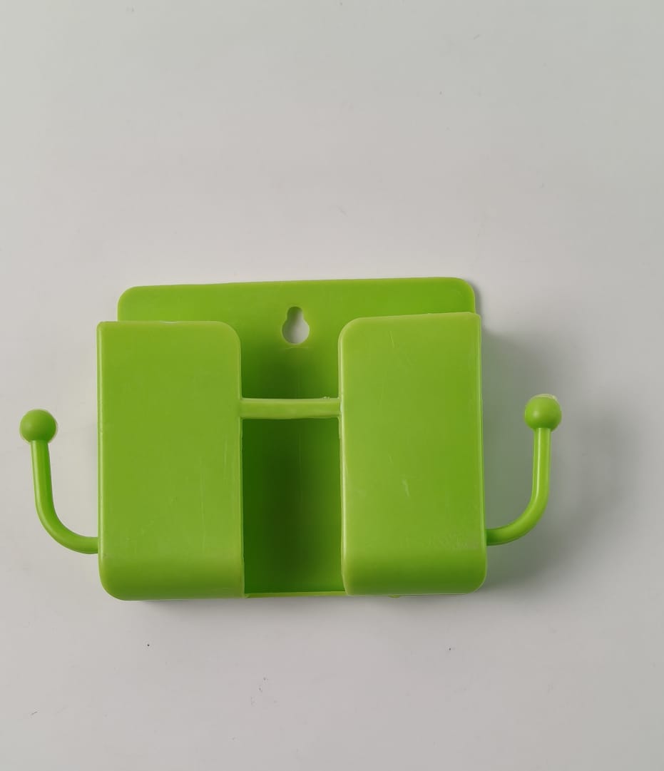 1 Pc Neon Green Wallmount Mobile Stand With Hook Wukusy