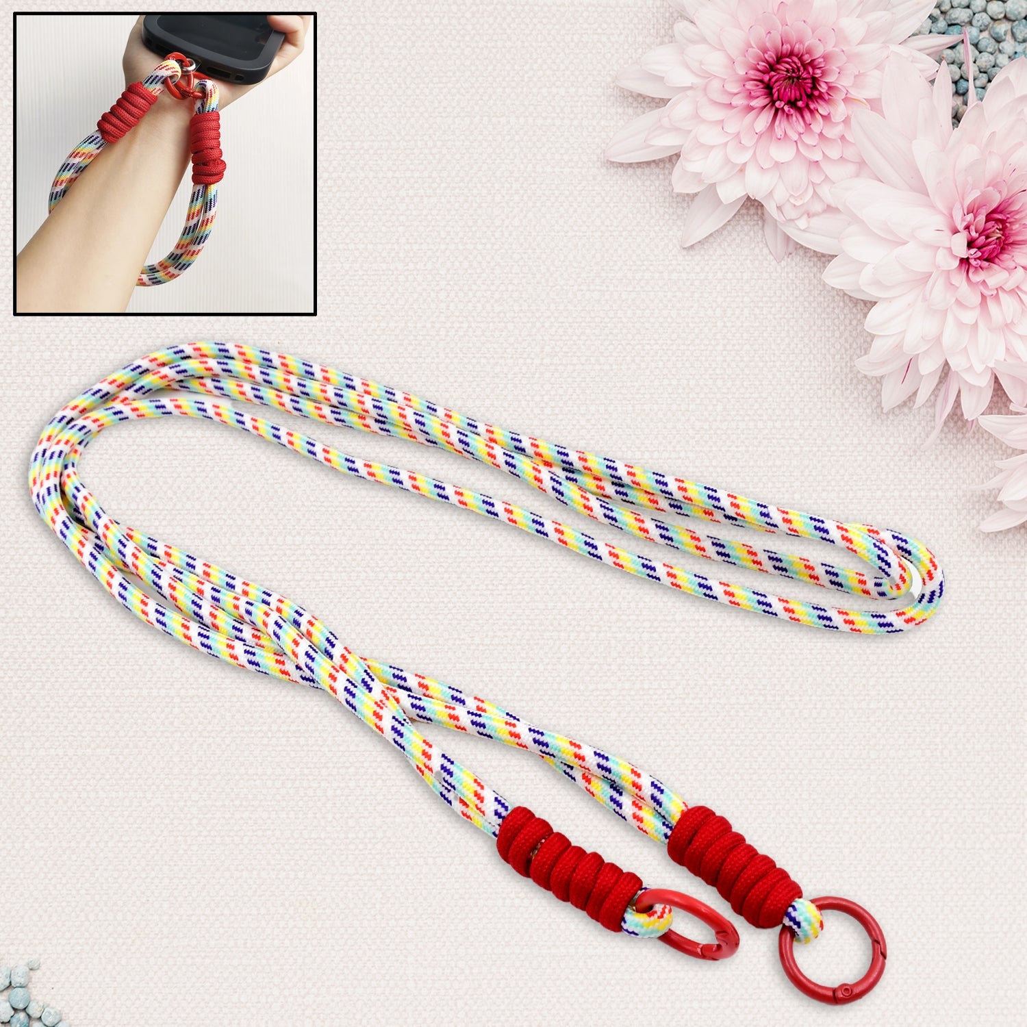 Universal Lanyard For Phone Cross-body Cell Phone Lanyard  With All Smartphones (1 Pc  52 Inch  Multicolor) Wukusy