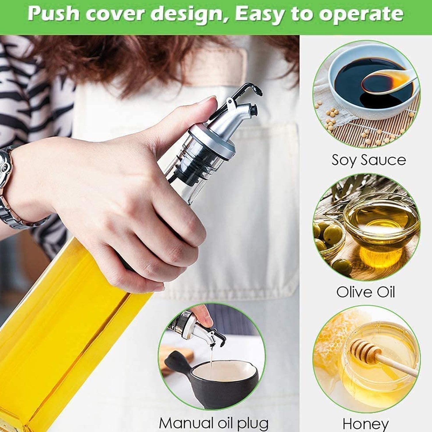 10011 Transparent Glassoil Dispenser 500 Ml Bottle Set Of 2 Spice Jar 250 Ml Set Of 3 Oil Bottle For Kitchen Oil  Vinegar Storage Glass Bottle Glass Container For Spice Masala (5 Pcs Set) Wukusy