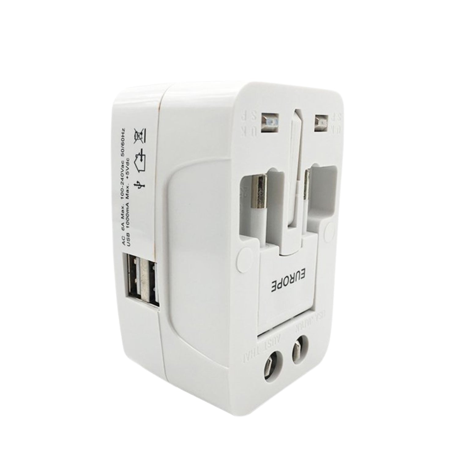 12671 All-in-one Universal Worldwide Travelling Ac Adaptor Plug (Au  Uk  Us  Eu) International Power Charger Electric Usb Power Plug Socket Adapter Converter (1 Pc) Wukusy