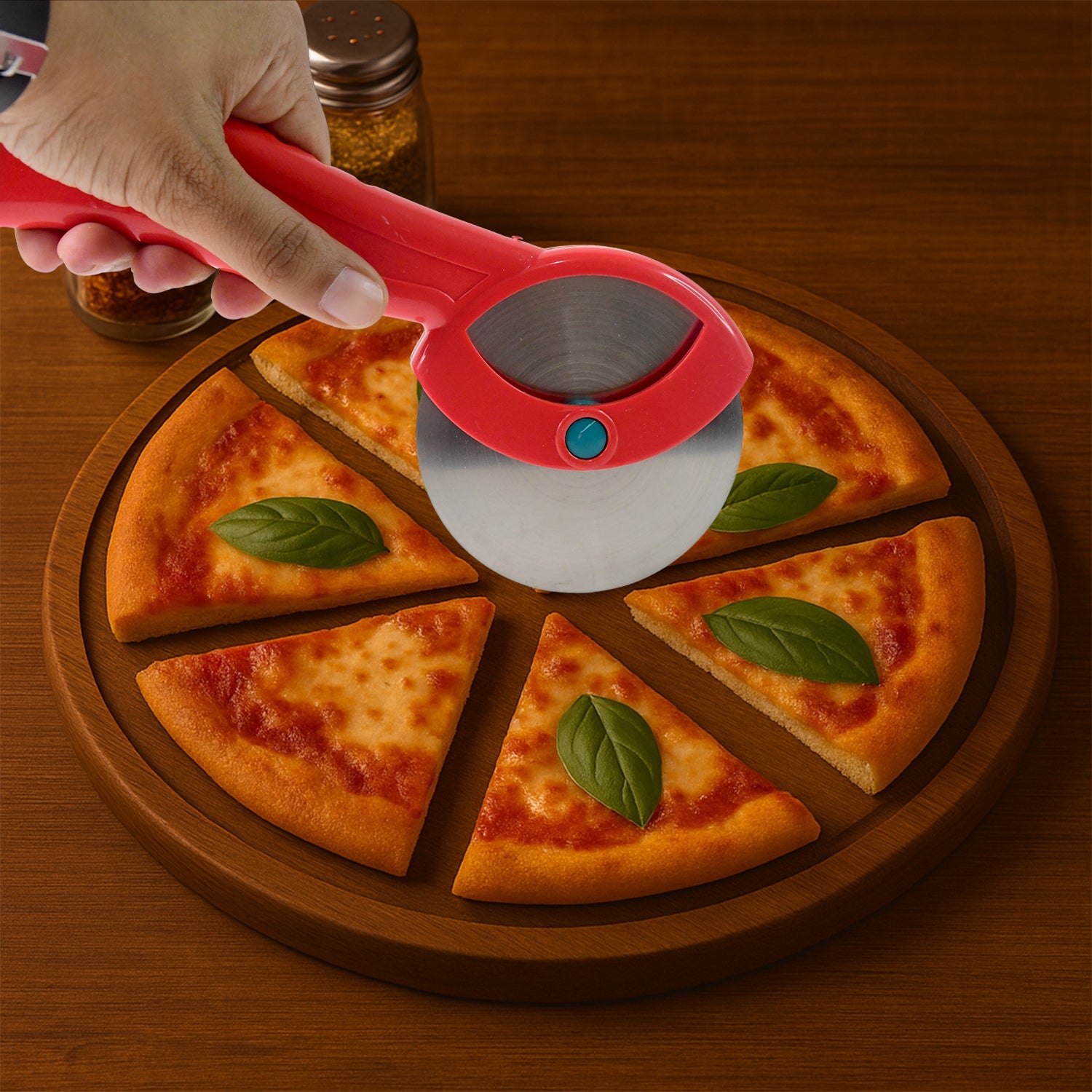 Suppermom Premium Stainless Steel Pizza Cutter With Ergonomic Handle (1 Pc) Wukusy
